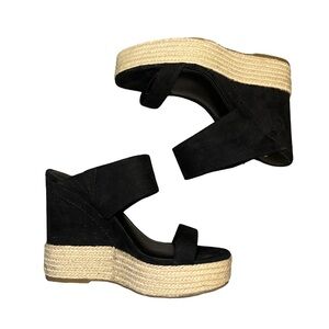 EXPRESS Black Suede Wedge